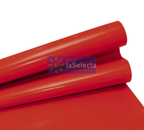 PAPEL LUSTRE BRILLANTE 55X77 CM ROJO IMPORTADO